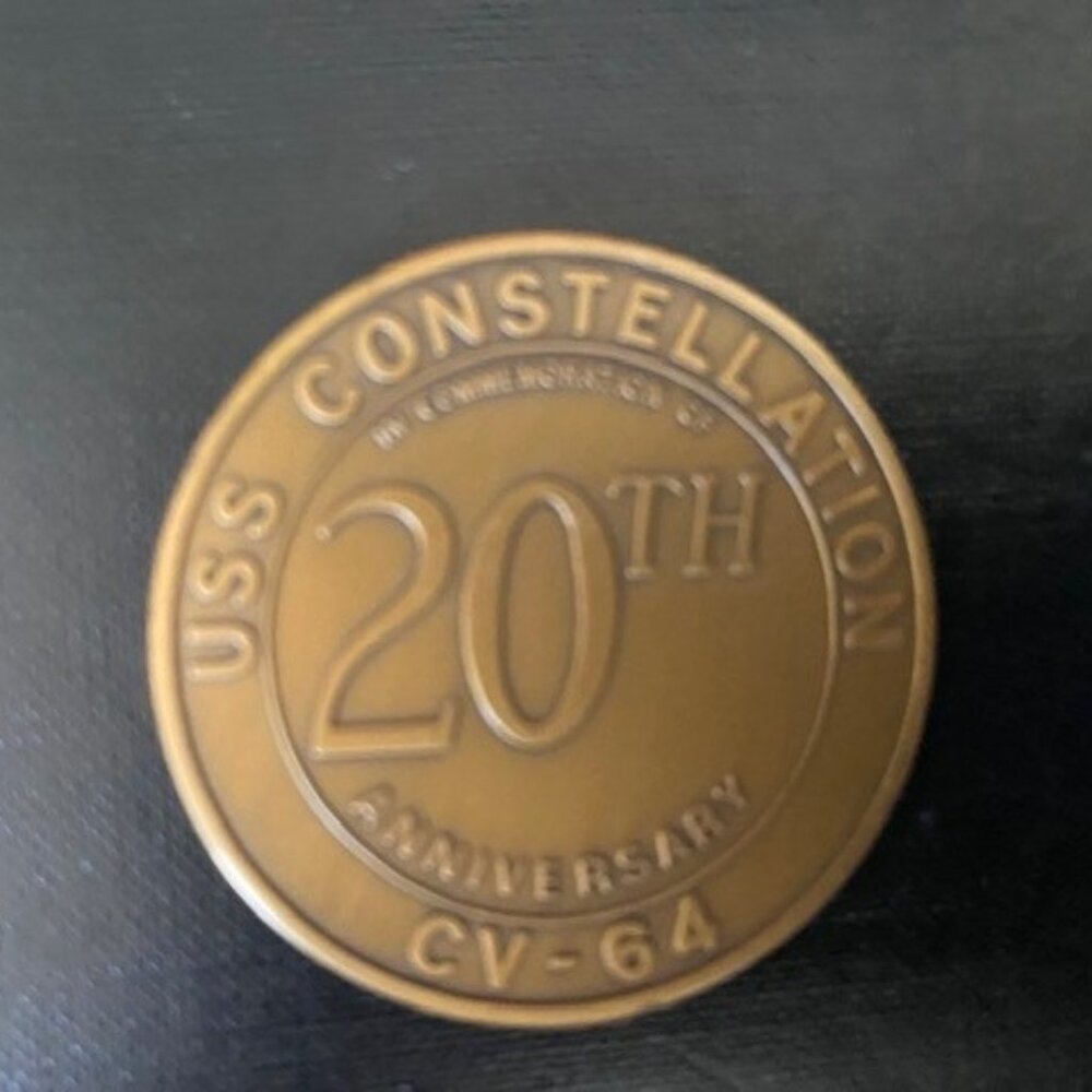 US Navy USS Constellation CV-64 20th Anniversary 1981 Commemorative Coin